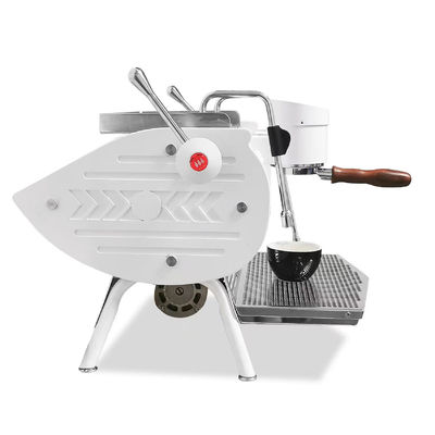 6.0L Doppelgruppe Halbautomatische kommerzielle Espresso-Kaffeemaschine Cappuccino-Hersteller