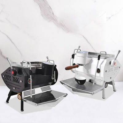 6.0L Doppelkessel Latte-Kaffeemaschine mit 3 Pulverschüsseln und 58mm Massivholzgriffe