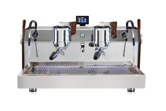 Elektrische 220 Doppelkessel Espresso Kaffeemaschine Kaffeemaschine mit Doppelkopf
