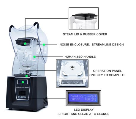 220-Volt-Low-Voice-Elektro-Haushaltsmischer mit 1500 ml-Leistungsmischer für Eisgetränke und Saft