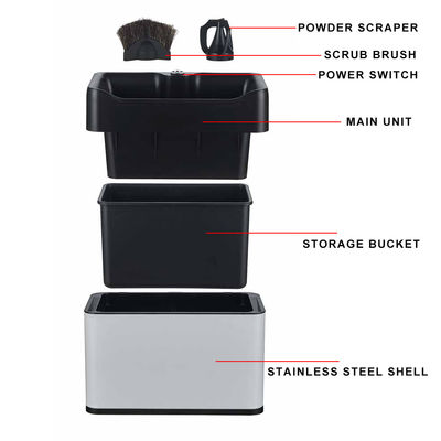 Automatische Espresso Portafilter-Reinigungskiste aus Edelstahl mit 2,0 Liter Trommelkapazität