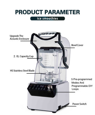 1800 Watt-Motor-Blender 72 Oz Behälter ideal für Tiefkühlgetränke und Smoothies