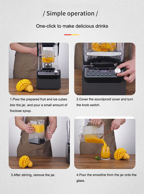 1800 Watt-Motor-Blender 72 Oz Behälter ideal für Tiefkühlgetränke und Smoothies